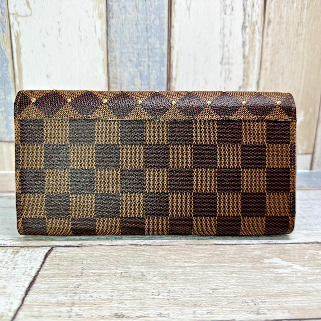訳アリ】LOUIS VUITTON ポルトフォイユ サラ ダミエ スタッズ-