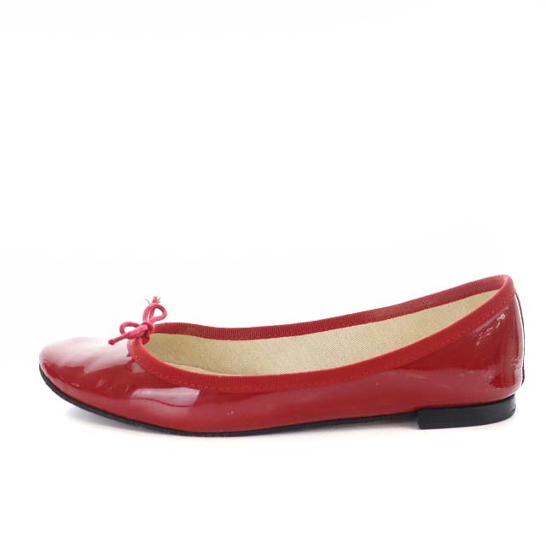 repetto(レペット)のレペット バレエシューズ リボン パテントレザー エナメル 23.3cm 赤 レディースの靴/シューズ(バレエシューズ)の商品写真