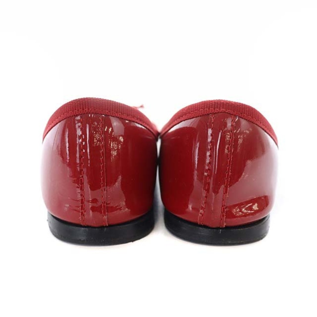 repetto(レペット)のレペット バレエシューズ リボン パテントレザー エナメル 23.3cm 赤 レディースの靴/シューズ(バレエシューズ)の商品写真