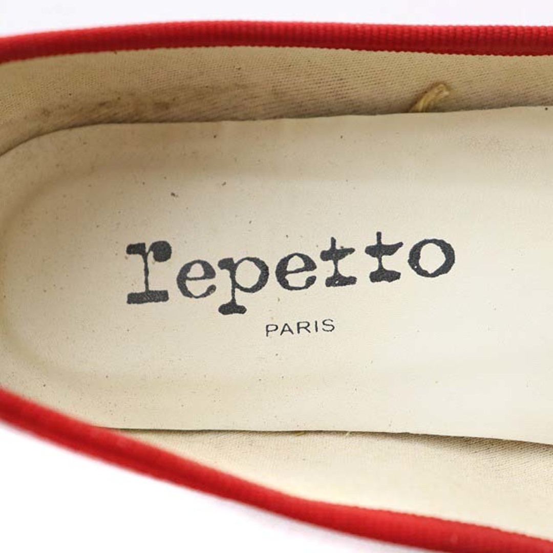 repetto(レペット)のレペット バレエシューズ リボン パテントレザー エナメル 23.3cm 赤 レディースの靴/シューズ(バレエシューズ)の商品写真