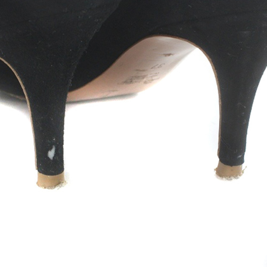 PELLICO(ペリーコ)のペリーコ スエード ポインテッドトゥ パンプス ピンヒール 37 24cm 黒 レディースの靴/シューズ(ハイヒール/パンプス)の商品写真