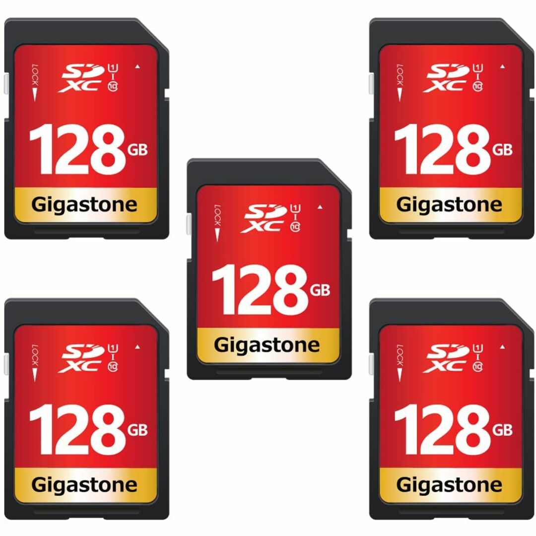 Gigastone 128GB SDカード 5枚セット UHS-I U1 Cla