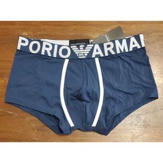 エンポリオアルマーニ(Emporio Armani)のエンポリオアルマーニ　新品　メンズ　ボクサーパンツ(ホワイト/ネイビーS)(ボクサーパンツ)