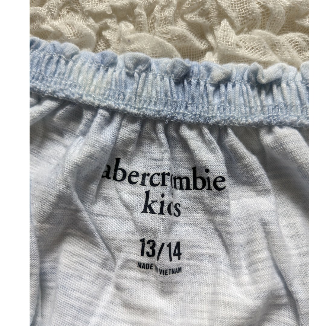 Abercrombie&Fitch(アバクロンビーアンドフィッチ)のアバクロ キッズ ★オフショルダー 七分袖 トップス 150cm ブルー系★美品 キッズ/ベビー/マタニティのキッズ服男の子用(90cm~)(Tシャツ/カットソー)の商品写真