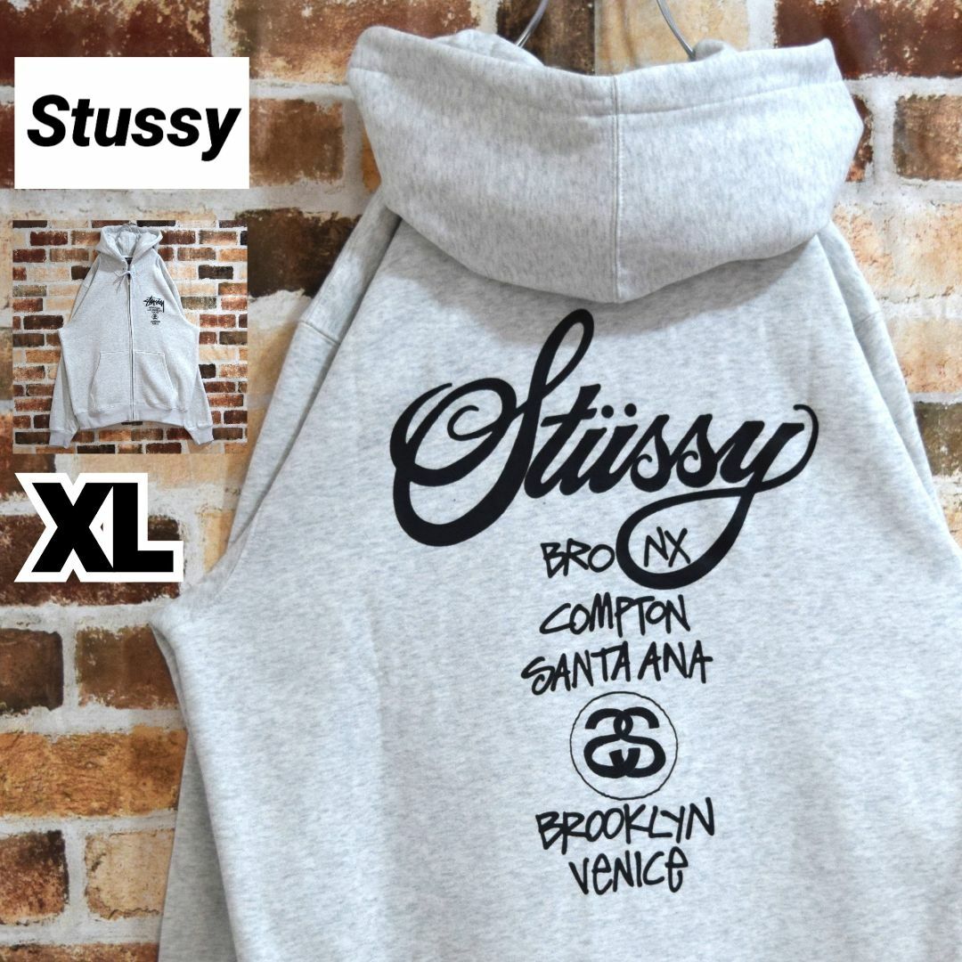 STUSSY - 《ステューシー》正規・新品タグ ワールドツアー グレー XL ...