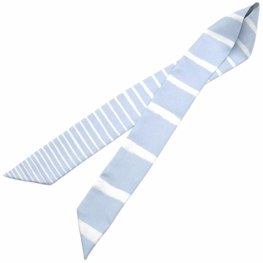 Hermes(エルメス)の極美品 エルメス スカーフ シルク ツイリー ライトブルー JJS01411 レディースのファッション小物(バンダナ/スカーフ)の商品写真