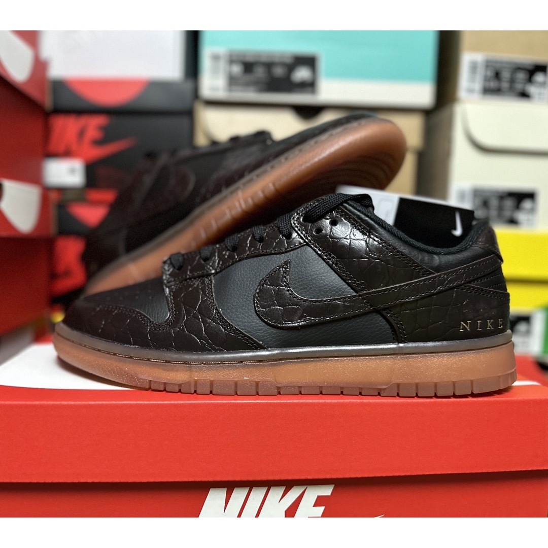 nike dunk low "Velvet Brown Crocodile"