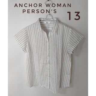 アオヤマ(青山)のANCHOR WOMAN PERSON'S フレンチスリーブ ストライプシャツ(シャツ/ブラウス(半袖/袖なし))