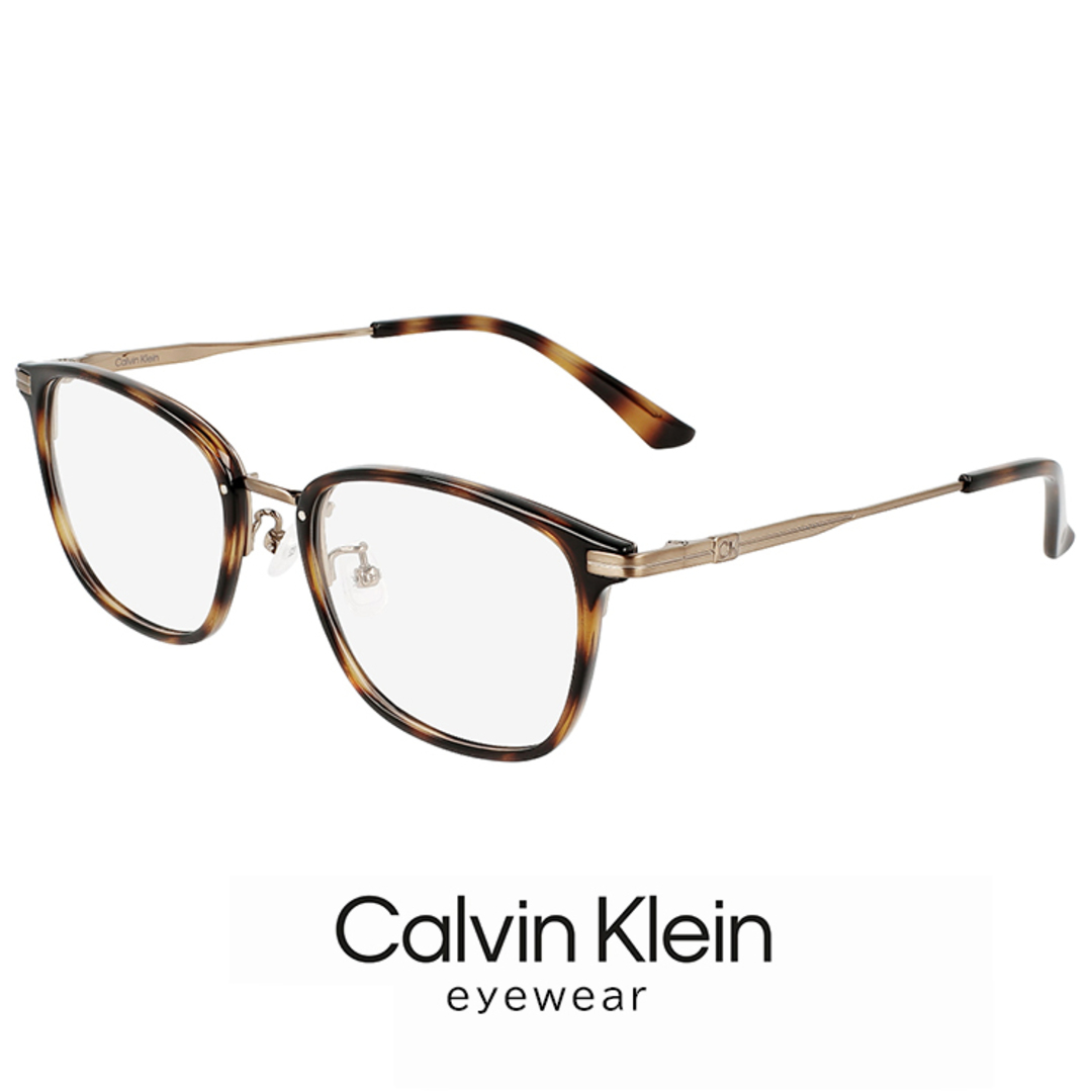 サングラス/メガネ【新品】 カルバンクライン メンズ メガネ ck22562lb-240 calvin klein 眼鏡 めがね チタン フレーム ウェリントン 型 べっ甲 カラー