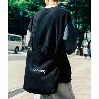 サブサエティ(Subciety)の【BLACK】CORDUROY 2WAY TOTE BAG(トートバッグ)