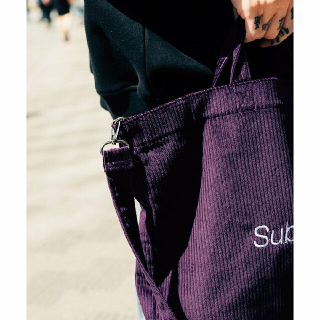 Subciety(サブサエティ)の【PURPLE】【FREE】CORDUROY 2WAY TOTE BAG レディースのバッグ(トートバッグ)の商品写真