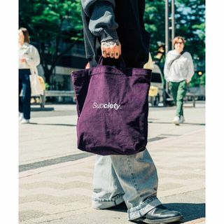 サブサエティ(Subciety)の【PURPLE】CORDUROY 2WAY TOTE BAG(トートバッグ)