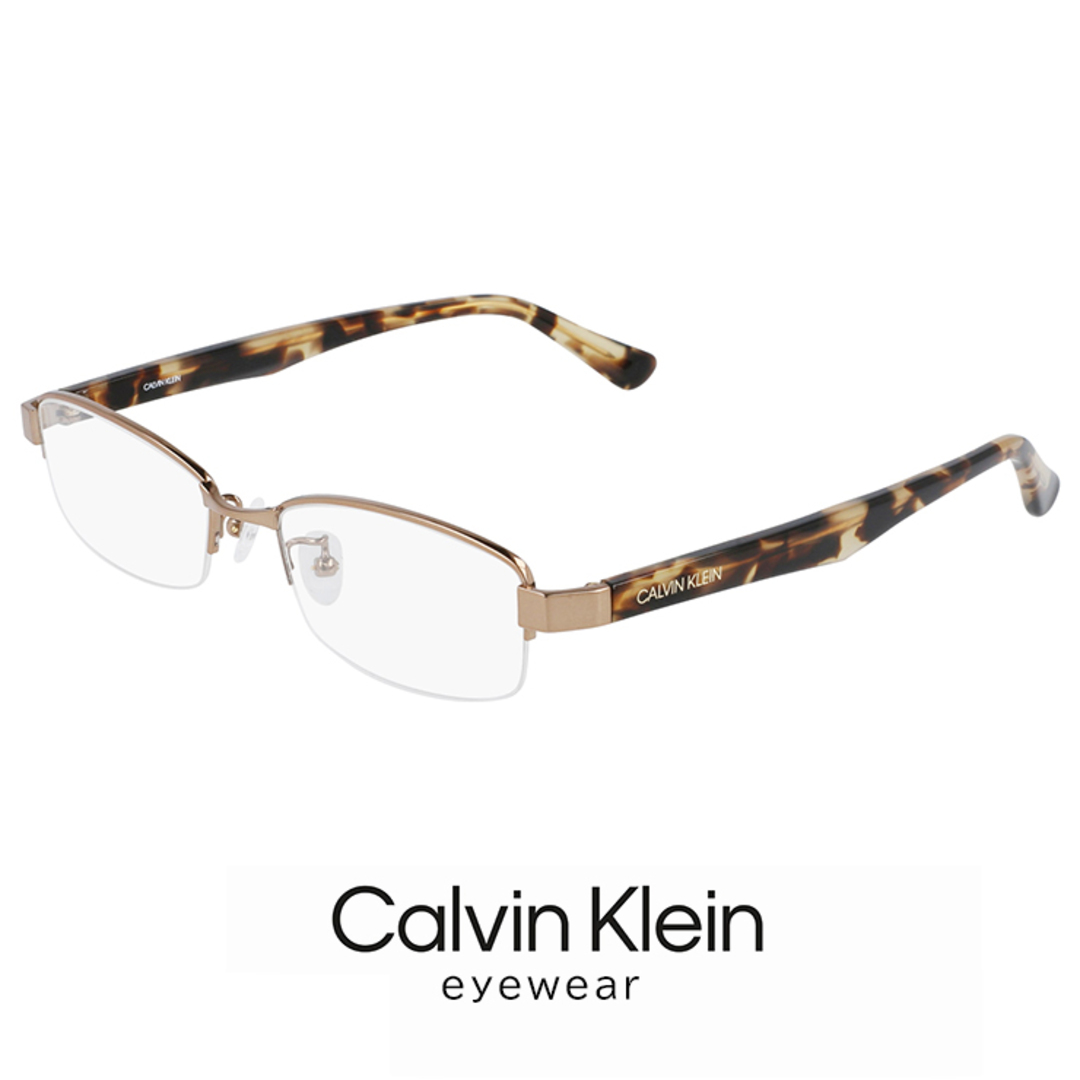 Calvin Klein(カルバンクライン)の【新品】 カルバンクライン メンズ メガネ ck5304a-781 calvin klein 眼鏡 ck5304a めがね カルバン・クライン チタン メタル フレーム ナイロール ハーフリム メンズのファッション小物(サングラス/メガネ)の商品写真