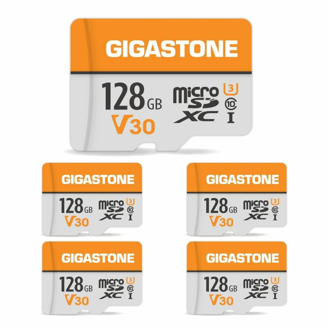 Gigastone マイクロSDカード 128GB SDアダプタ付き U3 C1スマホ/家電/カメラ