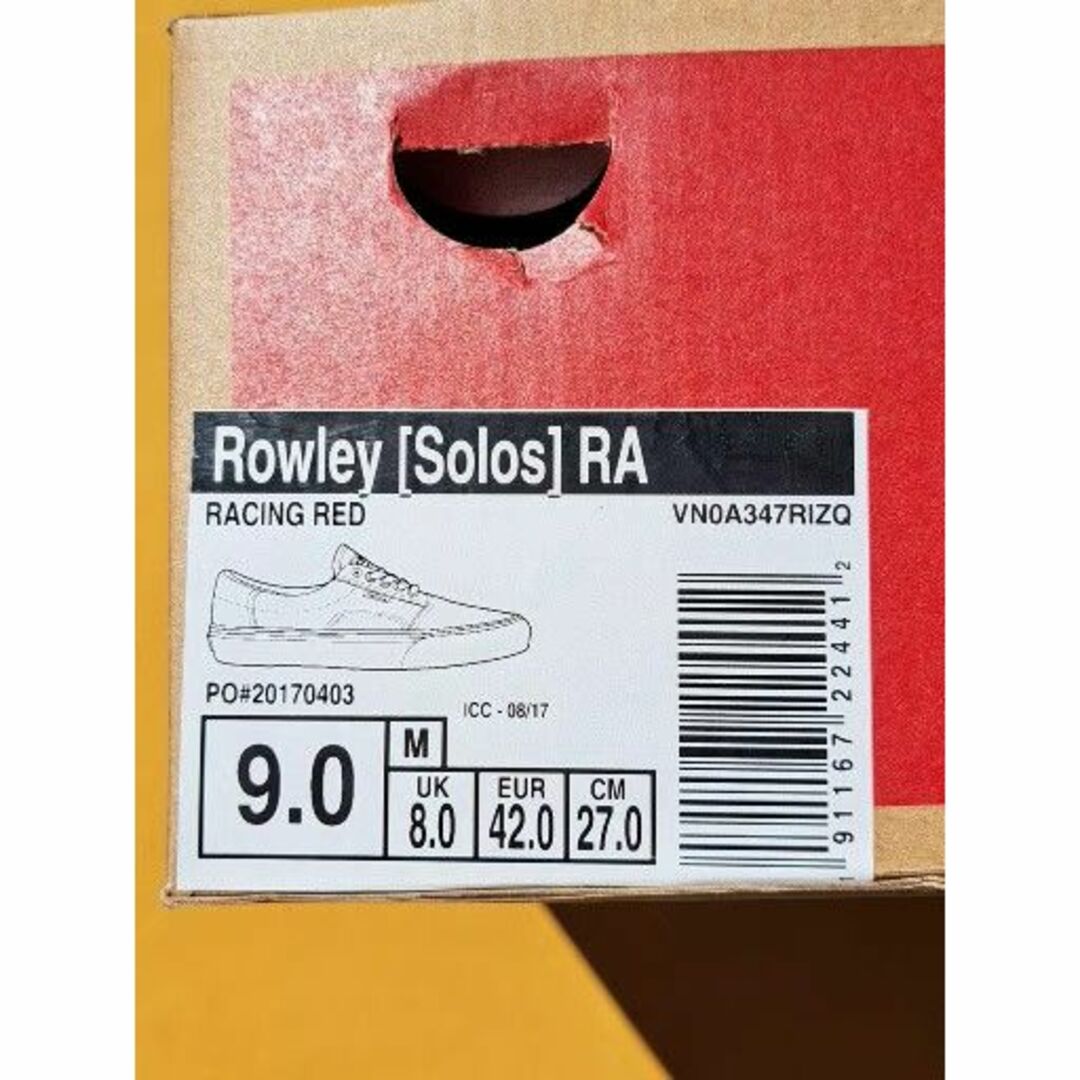 バンズ VANS ROWLEY SOLOS 27,0cm RED 4
