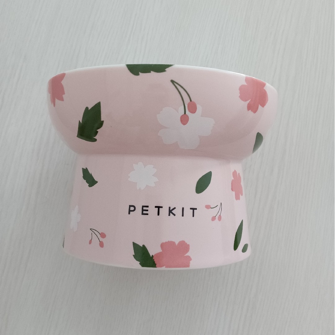 PETKIT脚付フードボウル ピンク【中古品】 その他のペット用品(猫)の商品写真