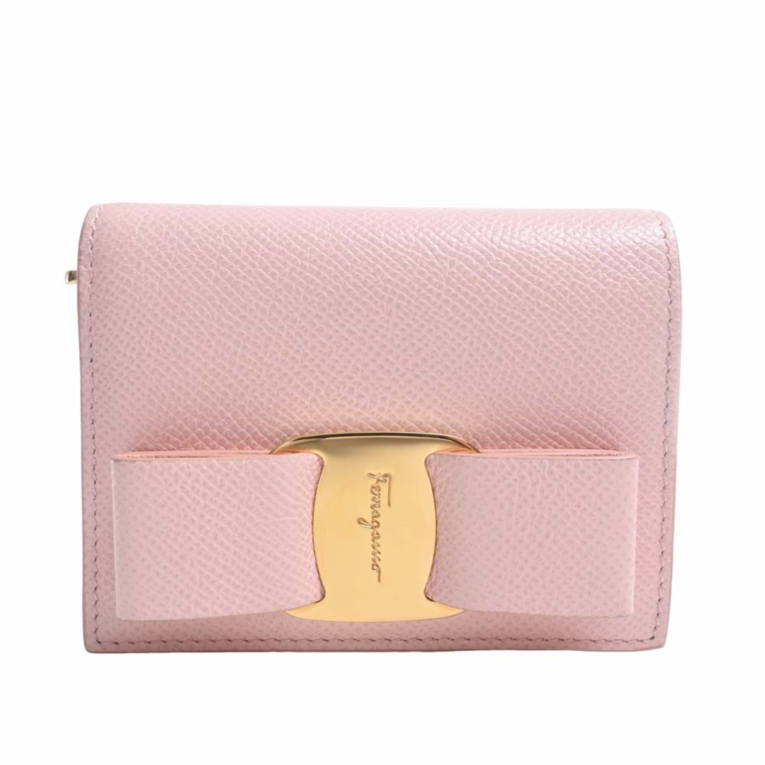 Ferragamo - 【中古】Ferragamo フェラガモ レザー ヴァラリボン 二