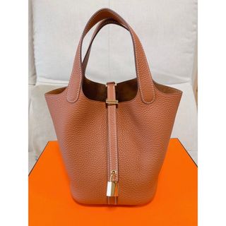 エルメス(Hermes)の【超美品】HERMES ピコタンロック PM ゴールド×ゴールド金具(トートバッグ)