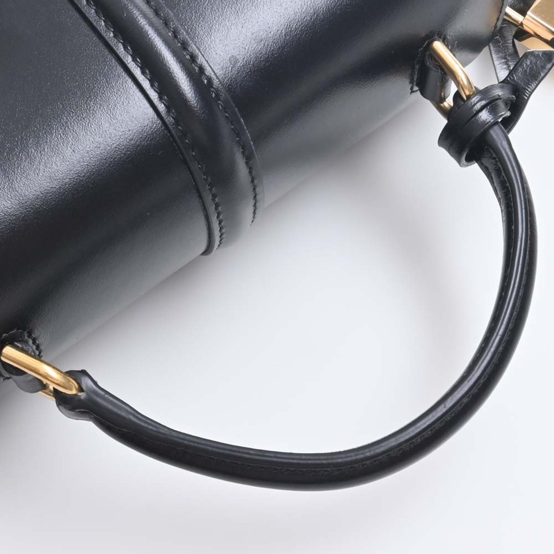 Celine セリーヌ レザー 16 セーズ ミニ 2WAY ハンドバッグ - ブラック by