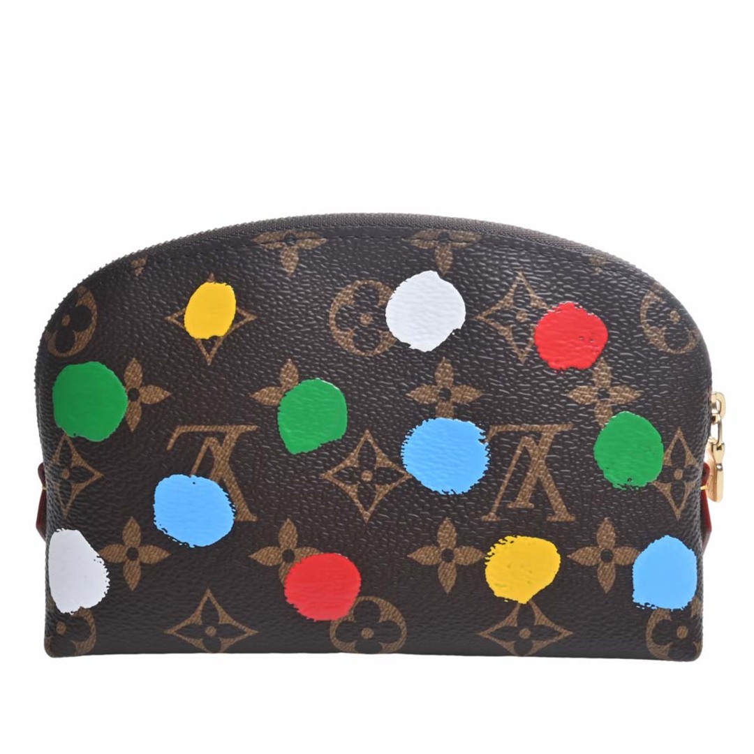 【中古】LOUIS VUITTON ルイヴィトン 草間彌生コラボ モノグラム ポシェット コスメティック ポーチ M81895 ブラウン/マルチカラー  by