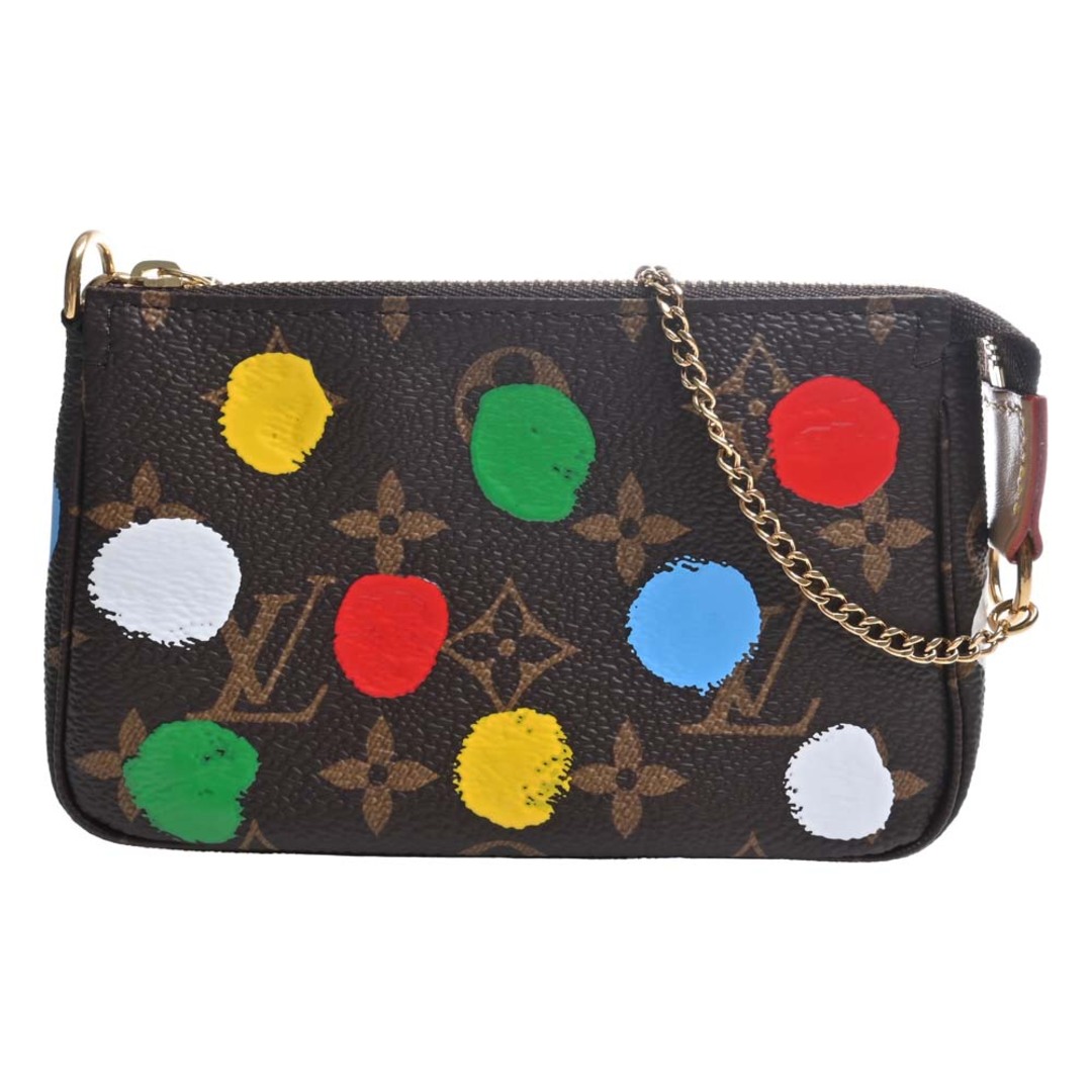 【中古】LOUIS VUITTON ルイヴィトン 草間彌生コラボ モノグラム ミニポシェット アクセソワール ポーチ M81866  ブラウン/マルチカラー by | フリマアプリ ラクマ