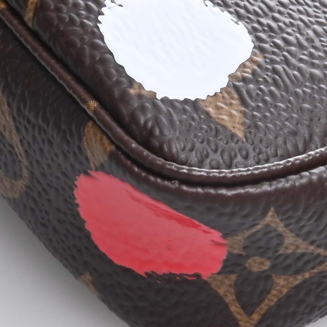 【中古】LOUIS VUITTON ルイヴィトン 草間彌生コラボ モノグラム ミニポシェット アクセソワール ポーチ M81866  ブラウン/マルチカラー by