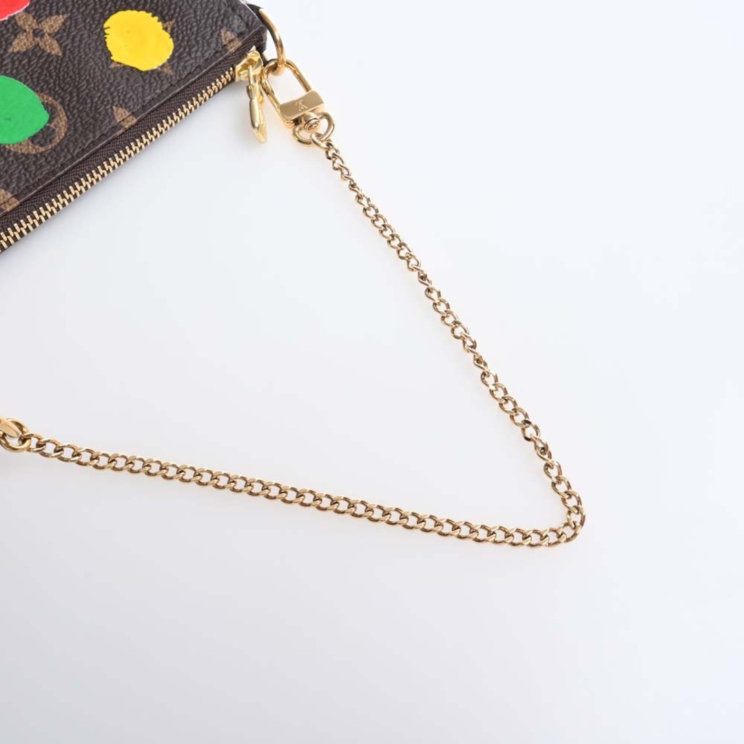 【中古】LOUIS VUITTON ルイヴィトン 草間彌生コラボ モノグラム ミニポシェット アクセソワール ポーチ M81866  ブラウン/マルチカラー by