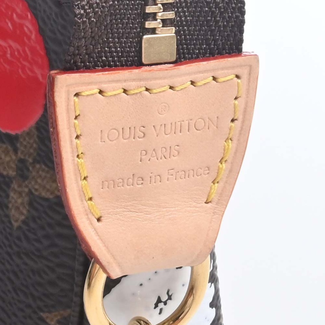 【中古】LOUIS VUITTON ルイヴィトン 草間彌生コラボ モノグラム ミニポシェット アクセソワール ポーチ M81866  ブラウン/マルチカラー by