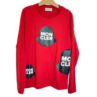 モンクレール(MONCLER)の新品 Monclerモンクレール 　ロングスリーブ Tシャツ　レッド　10A(Tシャツ/カットソー)