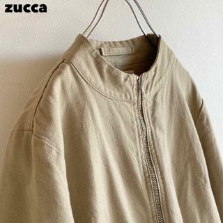 zucca イッセイミヤケ エコレザー 切替 ウール ブルゾン M キャメル