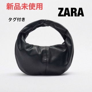 ザラ(ZARA)のZARA  ザラ オーバルバケットバッグ 定価¥5990 新品 未使用 ブラック(ハンドバッグ)