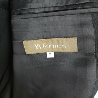 ss Y's for Men 花刺繍ウールギャバジャケット ブラック