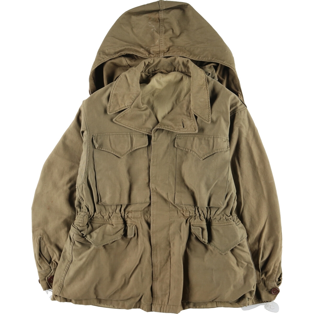 古着 40年代 米軍実品 U.S.ARMY JACKET FIELD M-1943 フード付き ミリタリー フィールドジャケット USA製 メンズM ヴィンテージ /eaa367772 メンズのジャケット/アウター(ミリタリージャケット)の商品写真