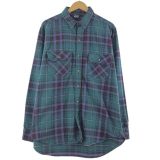 ウールリッチ(WOOLRICH)の古着 80年代 ウールリッチ WOOLRICH チェック柄 長袖 ヘビーネルシャツ USA製 メンズL ヴィンテージ /eaa368452(シャツ)