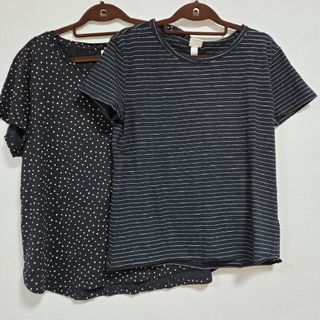 エイチアンドエム(H&M)のTシャツ　ボーダー　ドット　H&M　GU　ユニクロ　しまむら　アベイル　GRL(Tシャツ(半袖/袖なし))