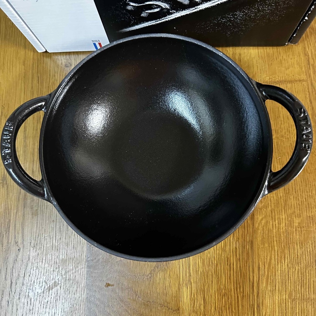 新品　未使用　staub ストウブ ベビーウォック 16cm グレー