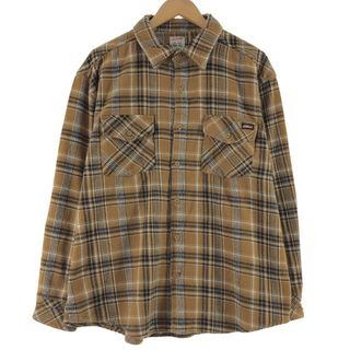 ディッキーズ(Dickies)の古着 ディッキーズ Dickies チェック柄 長袖 ヘビーネルシャツ メンズXL /eaa371900(シャツ)