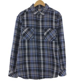 ディッキーズ(Dickies)の古着 ディッキーズ Dickies チェック柄 長袖 ヘビーネルシャツ メンズL /eaa371923(シャツ)