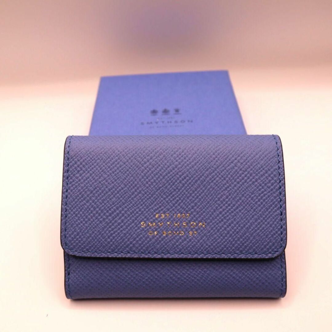 ♡美品未使用♡スマイソン SMYTHSON 三つ折り財布 ブルー