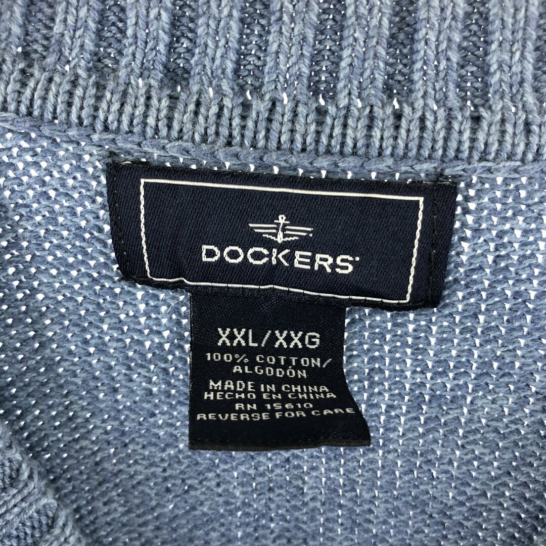 古着 DOCKERS 総柄 コットンニットセーター メンズXXL /eaa368066の