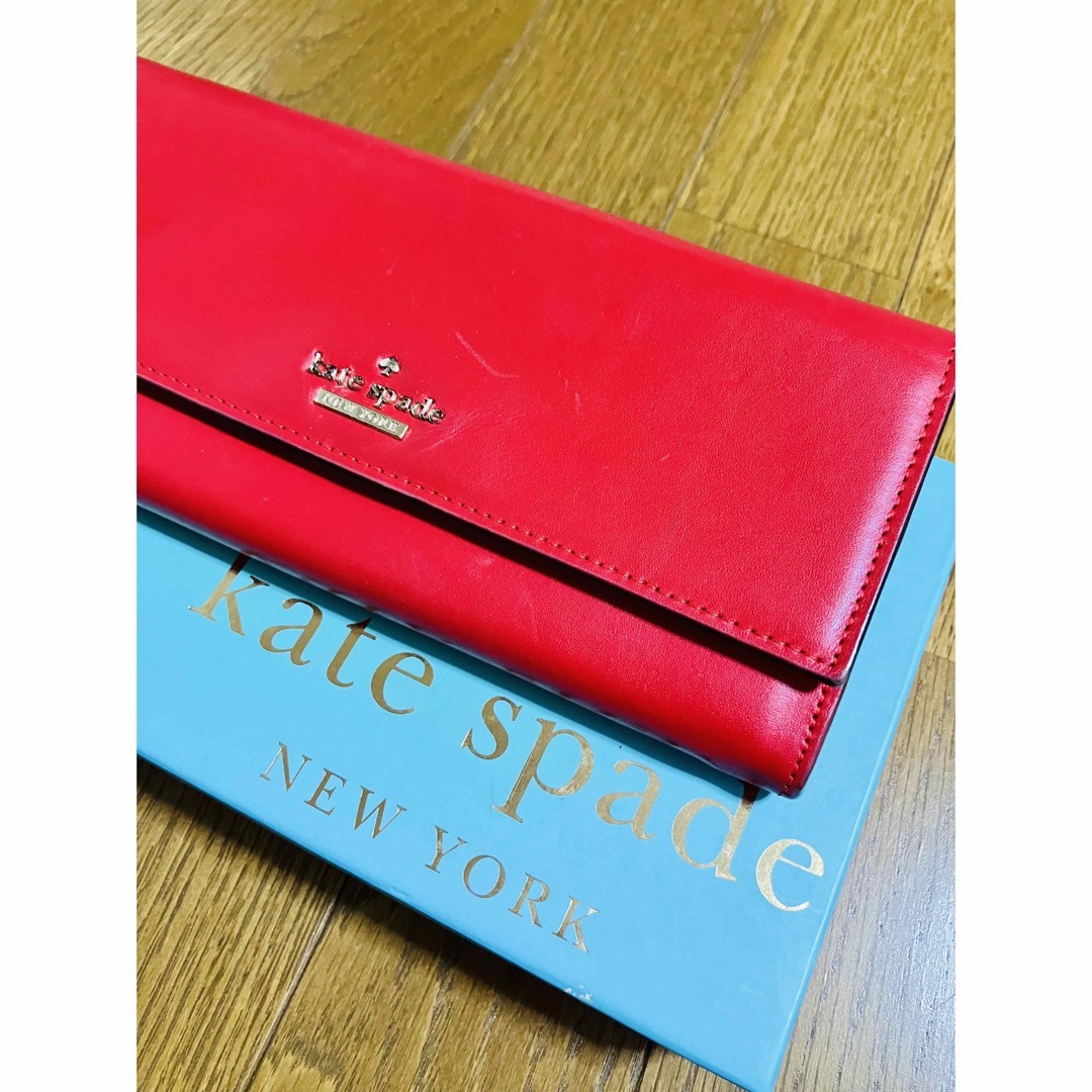 kate spade new york(ケイトスペードニューヨーク)のKate Spade 長財布(赤) レディースのファッション小物(財布)の商品写真