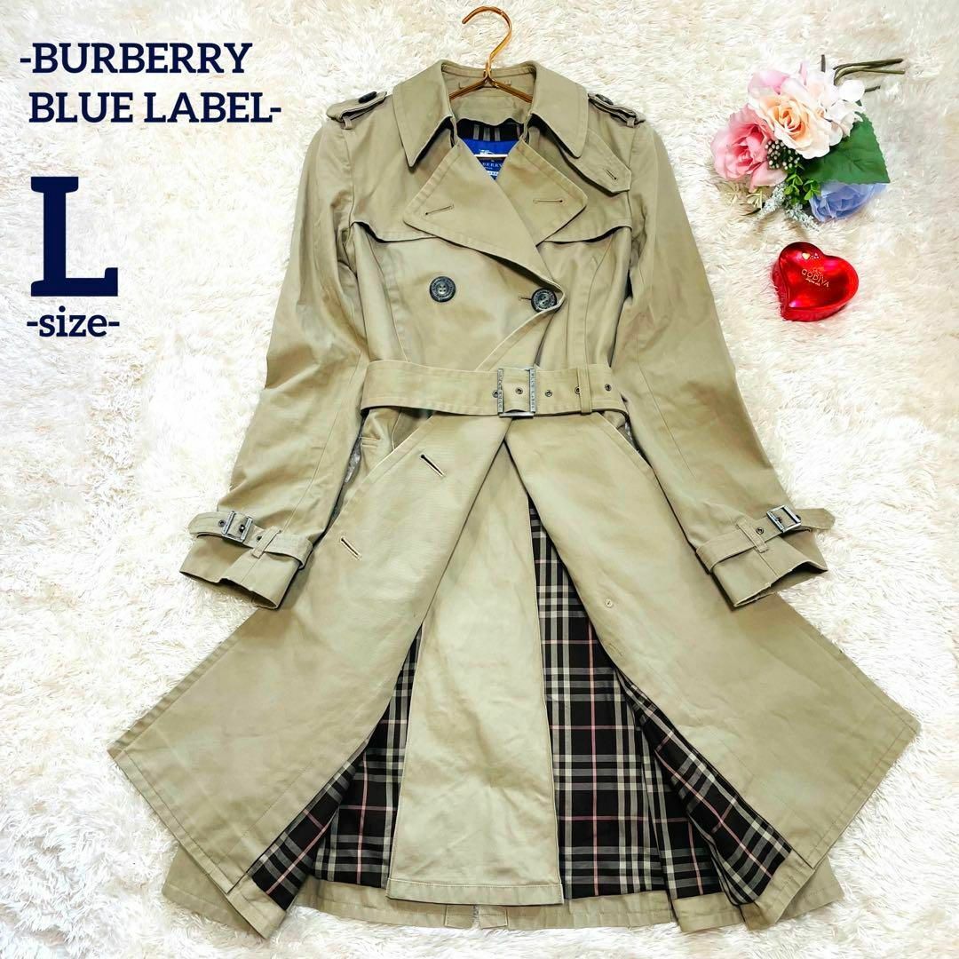 BURBERRY ダブル トレンチコート ノバチェック M〜Lサイズ ベージュ