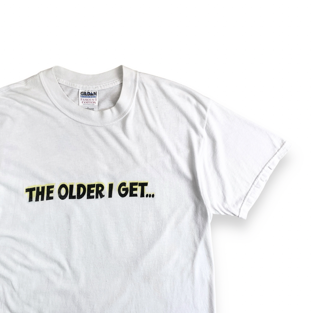 90s GILDAN ヴィンテージTシャツ メッセージ グラフィック イラスト