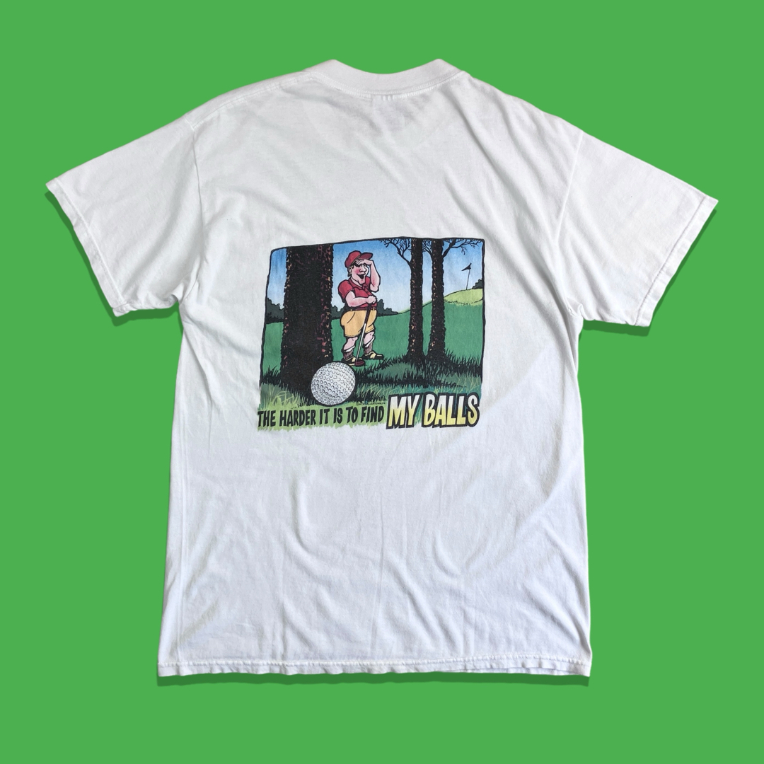 GILDAN(ギルタン)の90s GILDAN ヴィンテージTシャツ メッセージ グラフィック イラスト メンズのトップス(Tシャツ/カットソー(半袖/袖なし))の商品写真