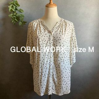 グローバルワーク(GLOBAL WORK)のGLOBAL WORK ドットフレア袖ブラウス(シャツ/ブラウス(半袖/袖なし))