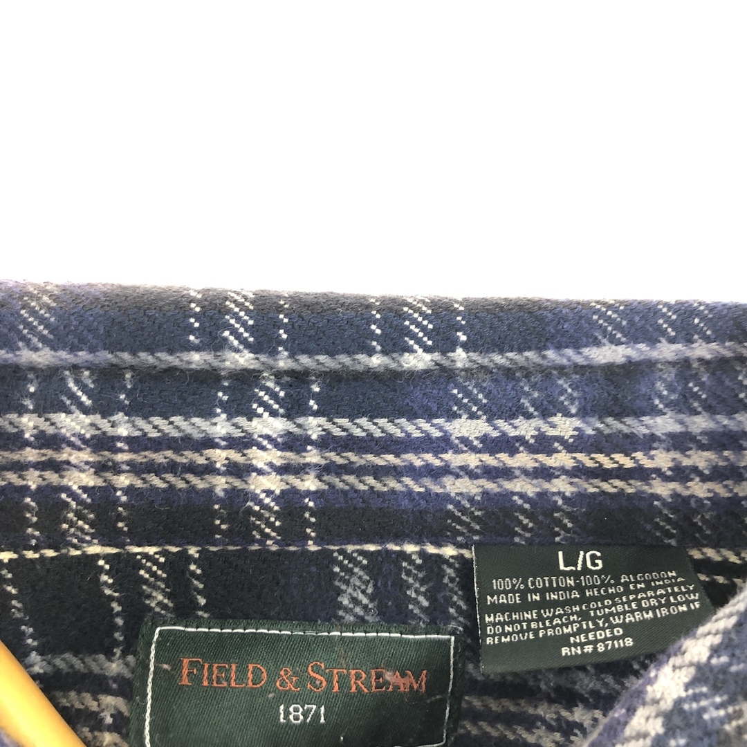 FIELD＆STREAM 長袖 チェック柄 フランネルシャツ メンズL /eaa368481