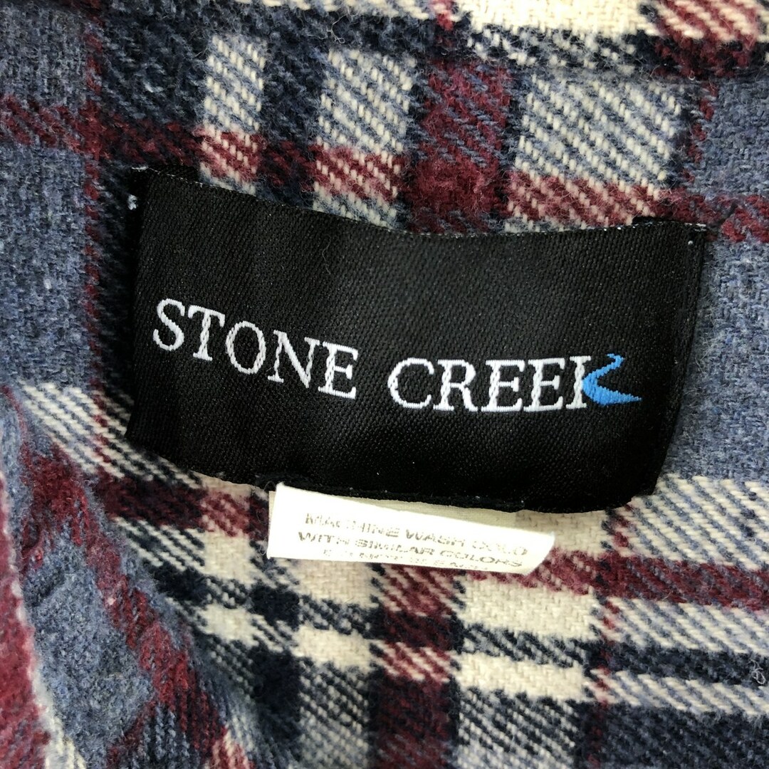 STONE CREEK チェック柄 長袖 ヘビーネルシャツ メンズXL /eaa368360