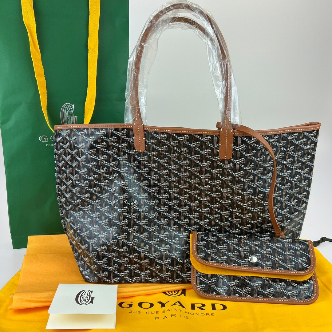 新品 ゴヤール GOYARD トート サンルイPM ブラック×ゴールド - トート