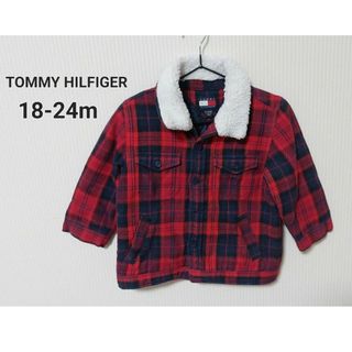 トミーヒルフィガー(TOMMY HILFIGER)のTOMMY HILFIGER　トミーヒルフィガー　上着　赤チェック　90㎝(ジャケット/コート)