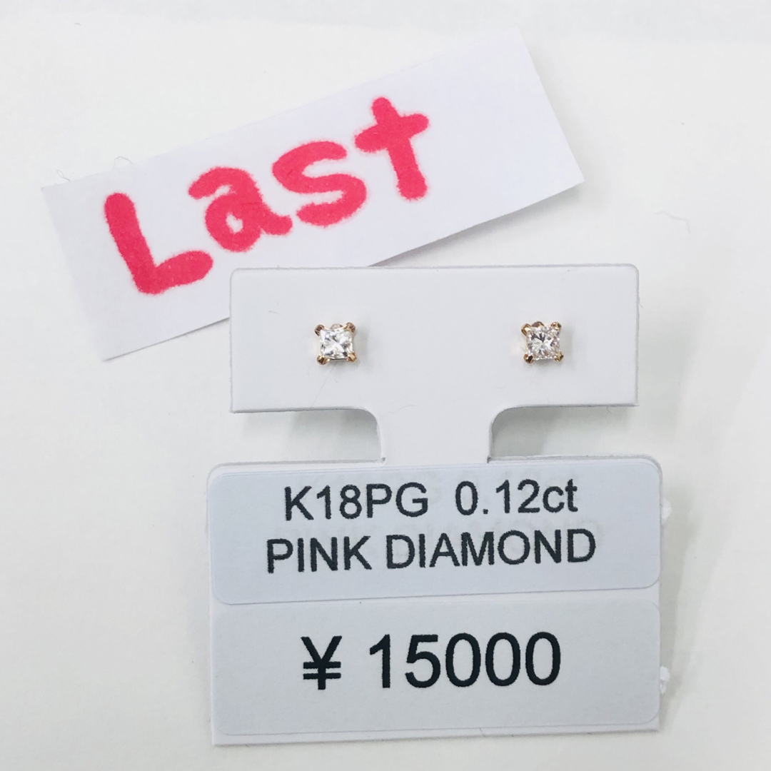 DE-25255 K18PG ピアス ピンクダイヤモンド